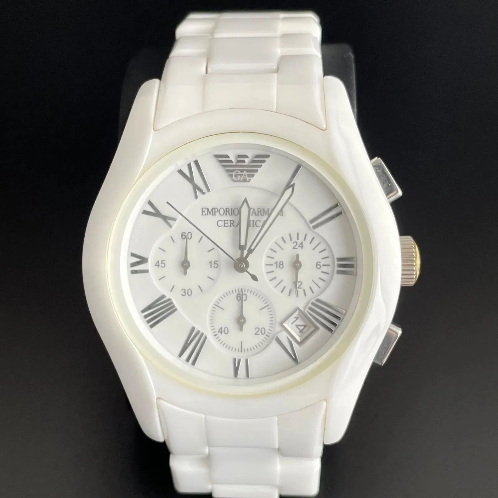EMPORIO ARMANI エンポリオアルマーニ CERAMICA セラミカ クロノ