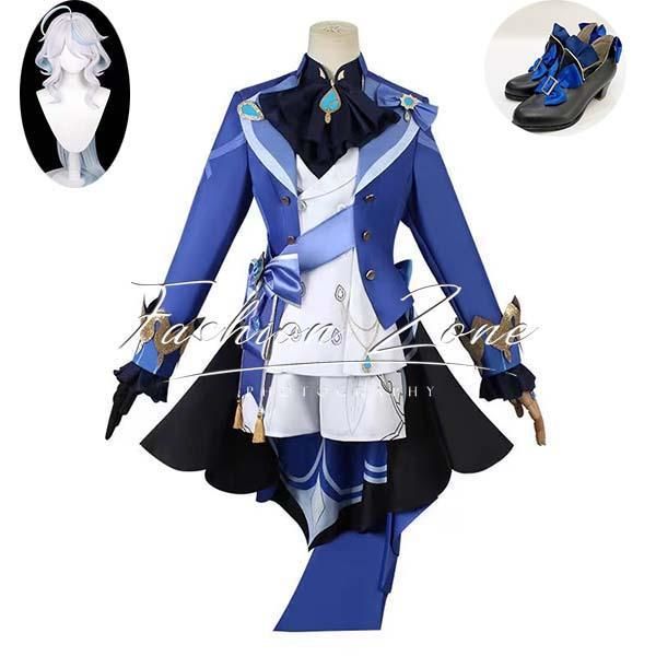 ◆原神 げんしん genshin 風 フリーナ Furina 水神 コスプレ衣装 ウィッグ cosplay ハロウィン 演出服 変装