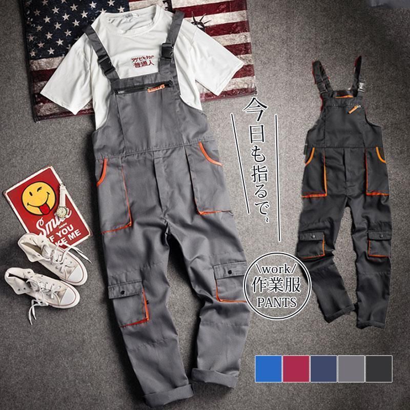 全 オールインワン オーバーオール メンズ サロペット ワークパンツ 父の日 つなぎ ギフト 作業服 アウトドア ミリタリーパンツ アメカジ4228