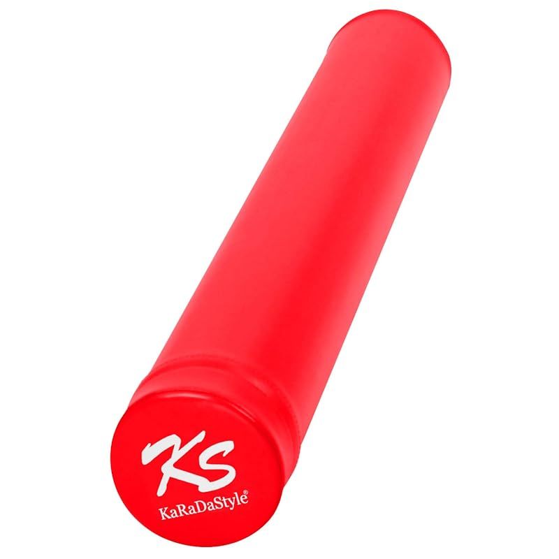 KaRaDaStyle ヨガポール ストレッチ用ポール 98cm 肩甲骨 ローラー 筋肉ほぐし 筋膜リリース エクササイズ フォーム ローラー ロング (レッド) 0
