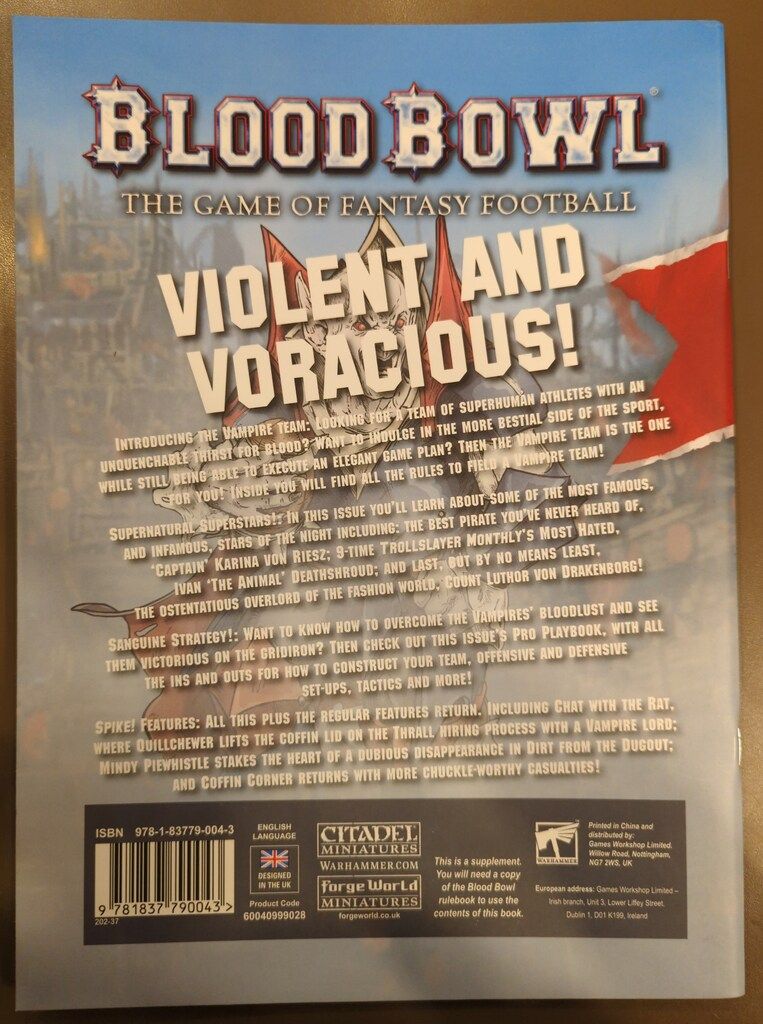 GAMES WORKSHOP WARHAMMER BLOOD BOWL Spike Issu 16 16