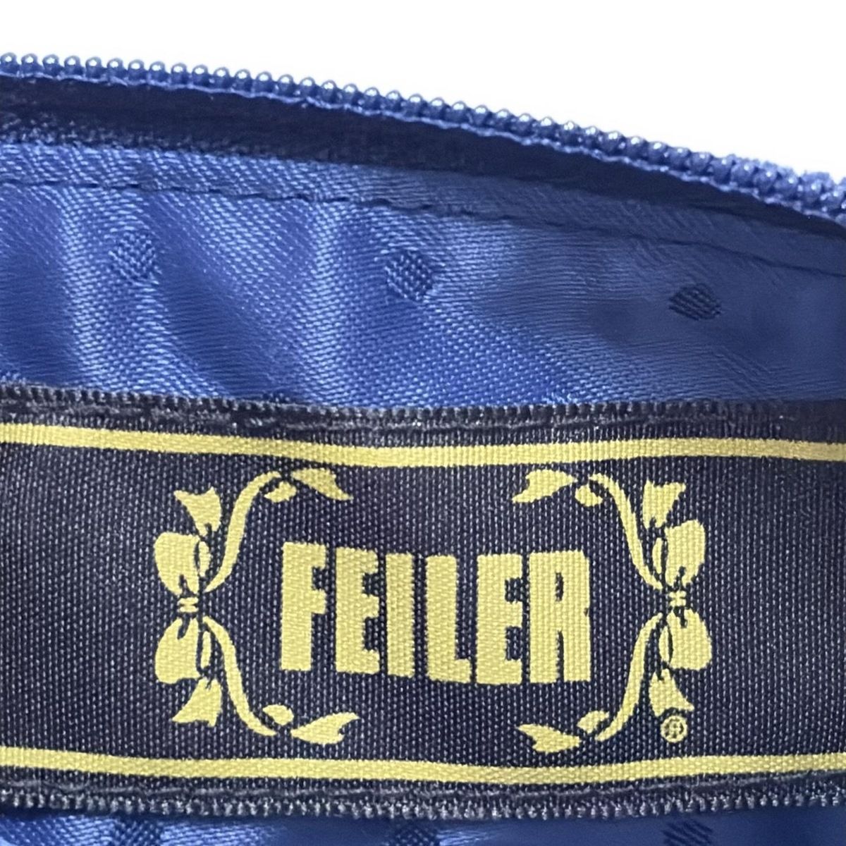 【新品】ANA フェイラー 限定 ボージャルダン ポーチ ネイビー FEILER(フェイラー) ポーチ美品 - ネイビー×グリーン×マルチ 花