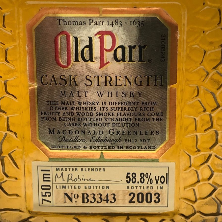 オールドパー カスクストレングス 750ml 58.8%【U4】 販売