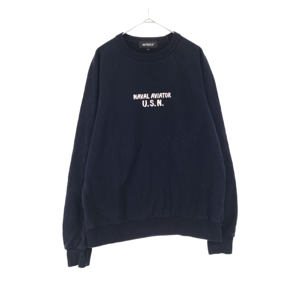 ◯【値下げ不可・美品】AVIREX クルーネック トレーナー【M・グレー】