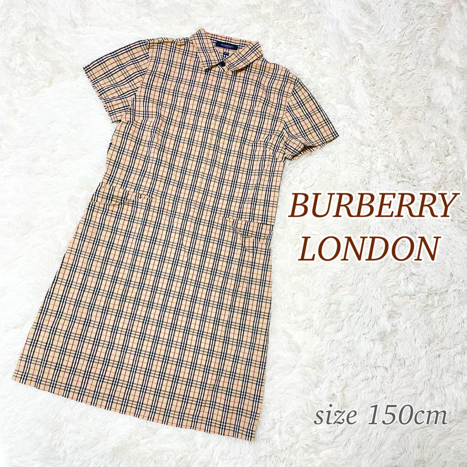 正規代理店 Burberry london チェック柄ワンピース 150A ワンピース