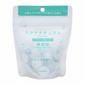 クーポン配布中-スーパー 対象 五洲薬品 入浴用化粧品 やさしい発泡入浴 アクアナチュラル タブレット 無添加 ハーブの香り 125g 約5回分 ×48袋 AN-H