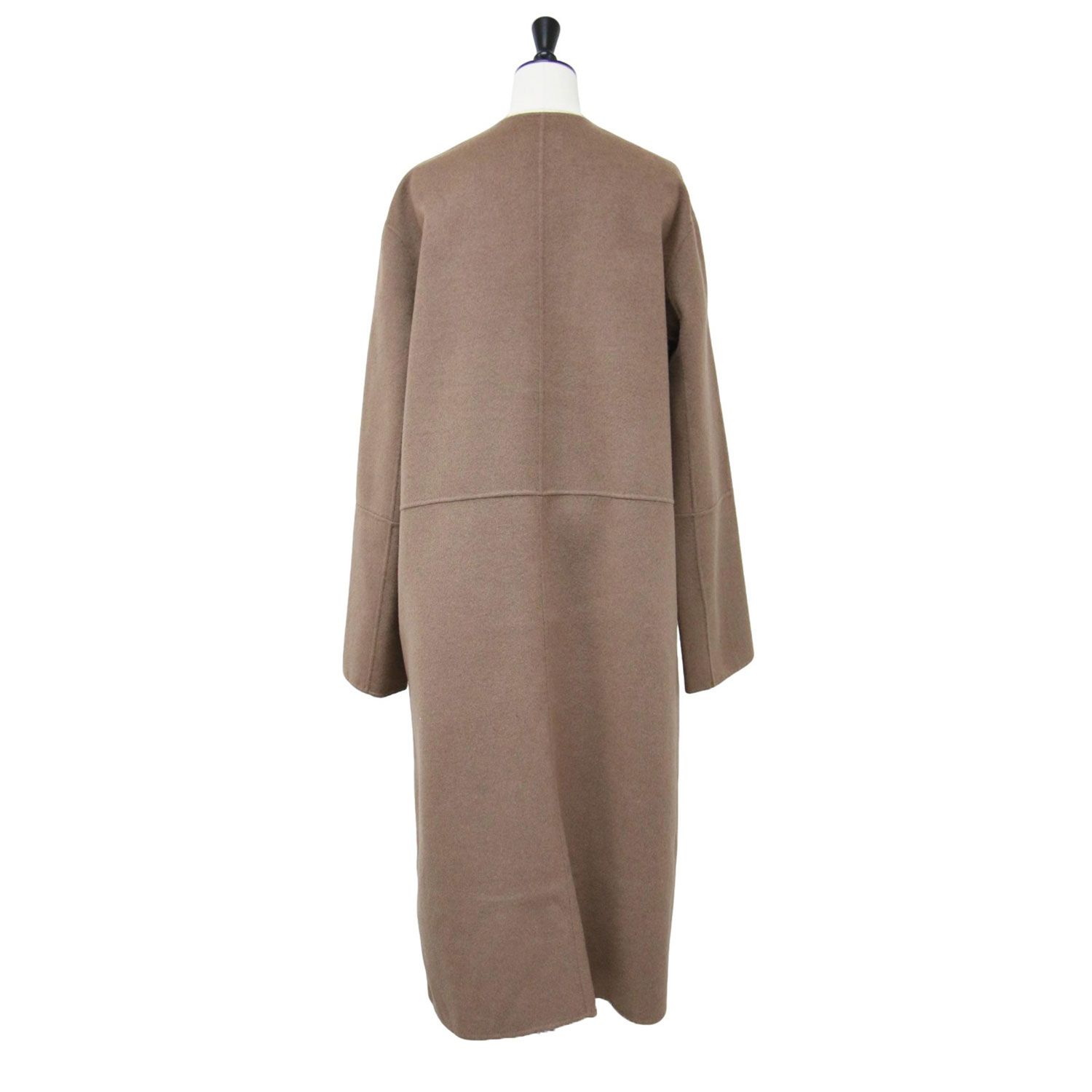 デプレ】 ライトダブルフェイスシャギー ノーカラージャケット DES