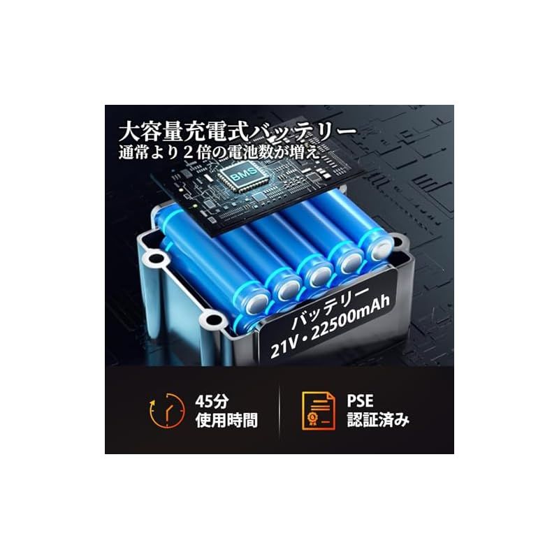 高圧洗浄機 コードレス A充電式 軽量設計 充電式 バッテリー対応 6in1多 高圧洗浄機 コードレス 充電式 22500mAh 大容量バッテリー 6in1機能 Le