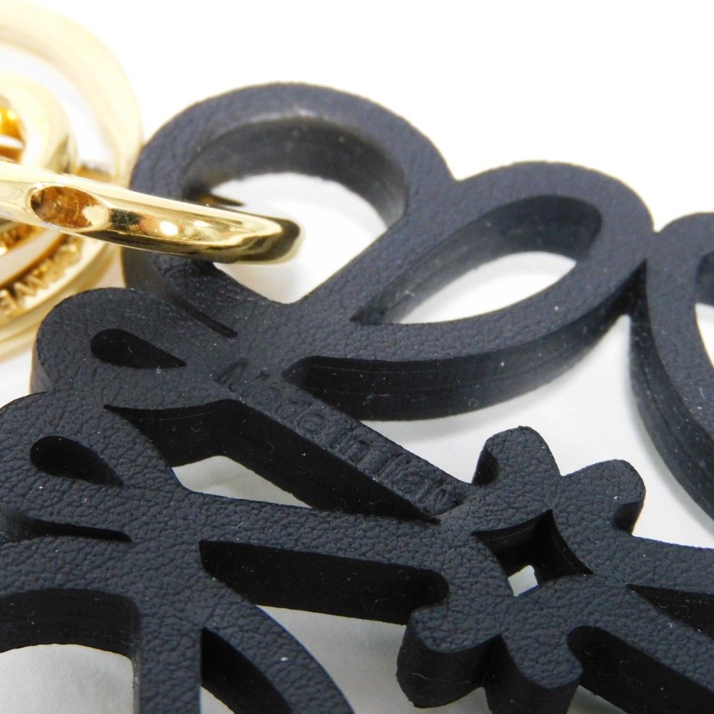 LOEWE ロエベ アナグラム チャーム 現行 ブラック バイカラー