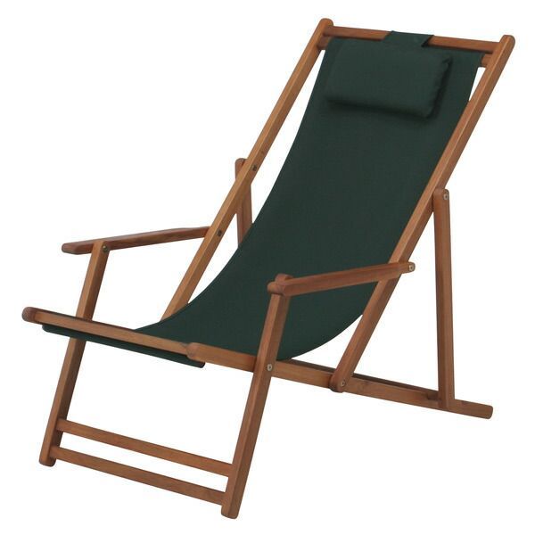 デッキチェア 79498 ガーデンチェア 木製デッキチェア オイル加工