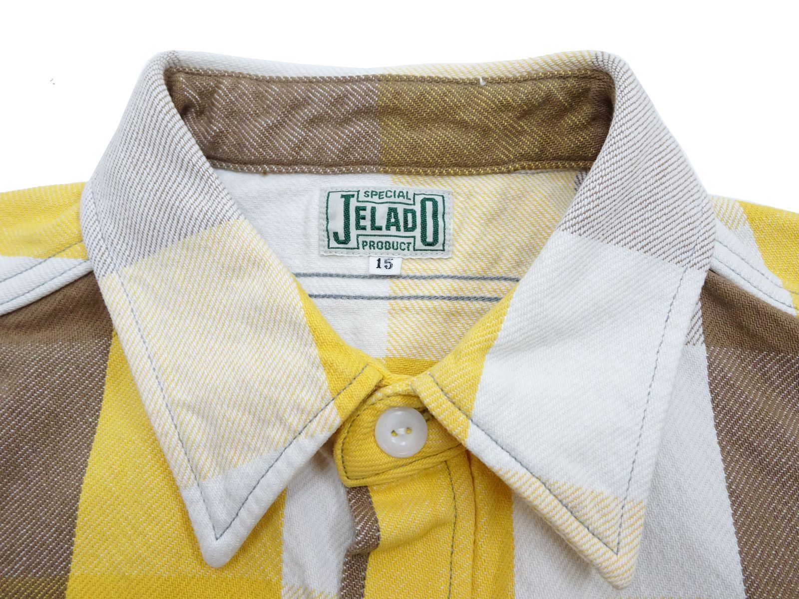 ジェラード JELADO コットン100% ネルシャツ JP02127 チェックシャツ ワークシャツ 「Union Workers Shirt Regular」旧力織機 生地 長袖シャツ グレインマスタード 新品
