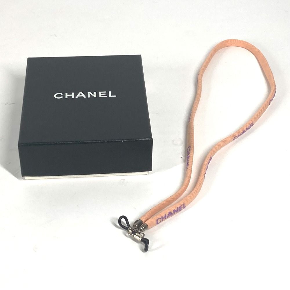 CHANEL シャネル 雑貨 ロゴ グラスコード メガネストラップ コットン