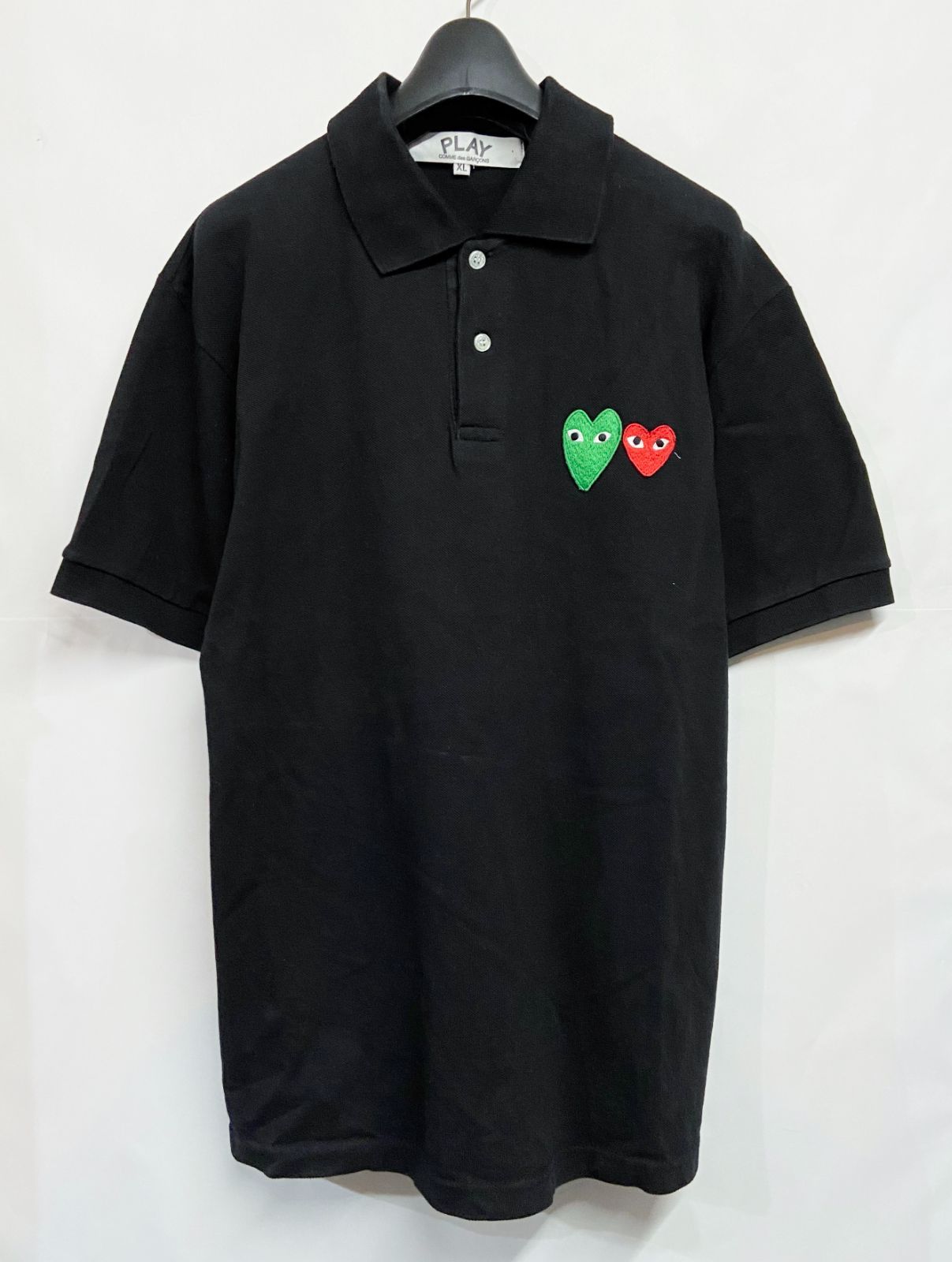 PLAY COMME des GARCONS｜プレイ コムデギャルソン ハート ワッペン 鹿の子 ポロシャツ