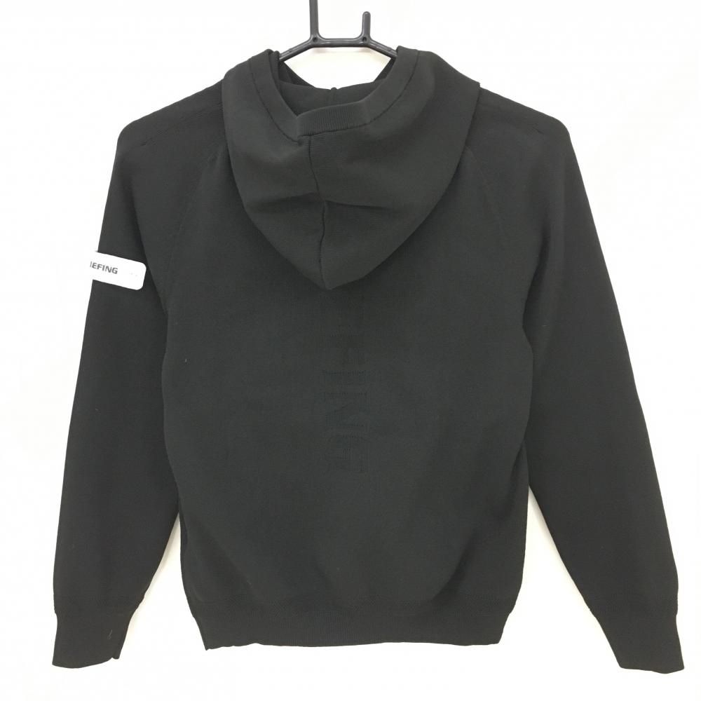超美品】ブリーフィング ニットジップパーカー 黒 バックロゴ