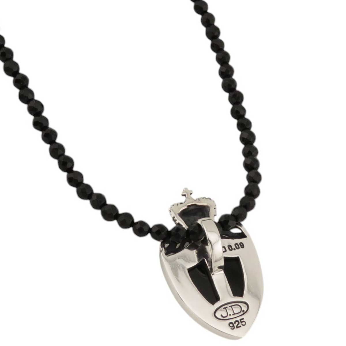 ジャスティンデイビス CROWN SHIELD ペンダント TINY ONIX Chain