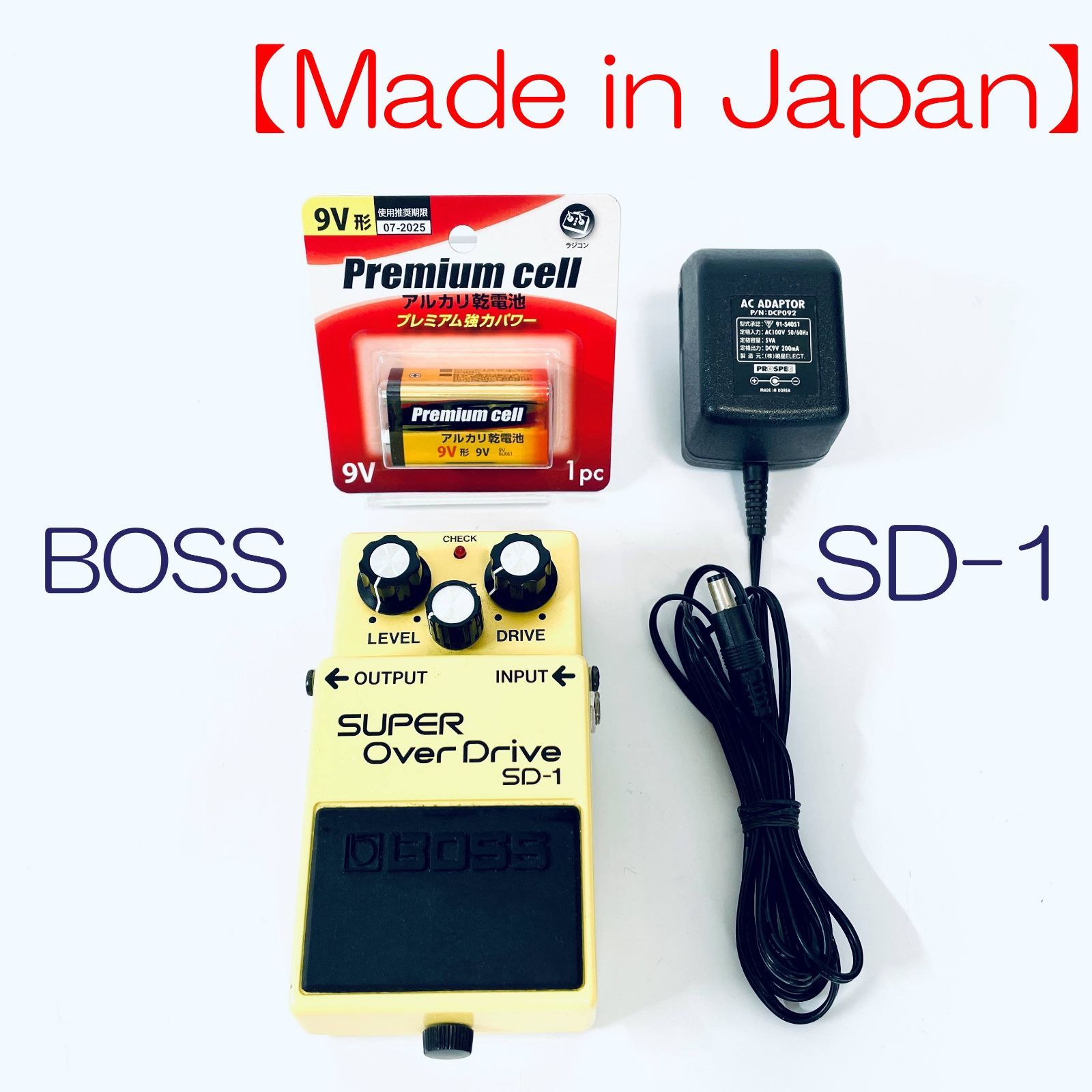 日本製】エフェクター BOSS SD-1 SUPER Over Drive 1986年11月製造日本