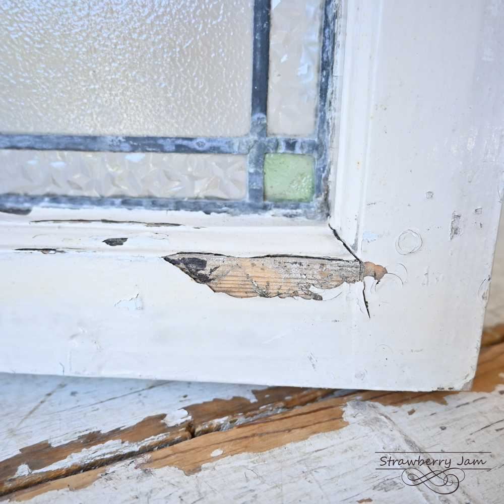 L3506-95-1 英国アンティーク ステンドグラス 窓枠 建材 小屋 DIY