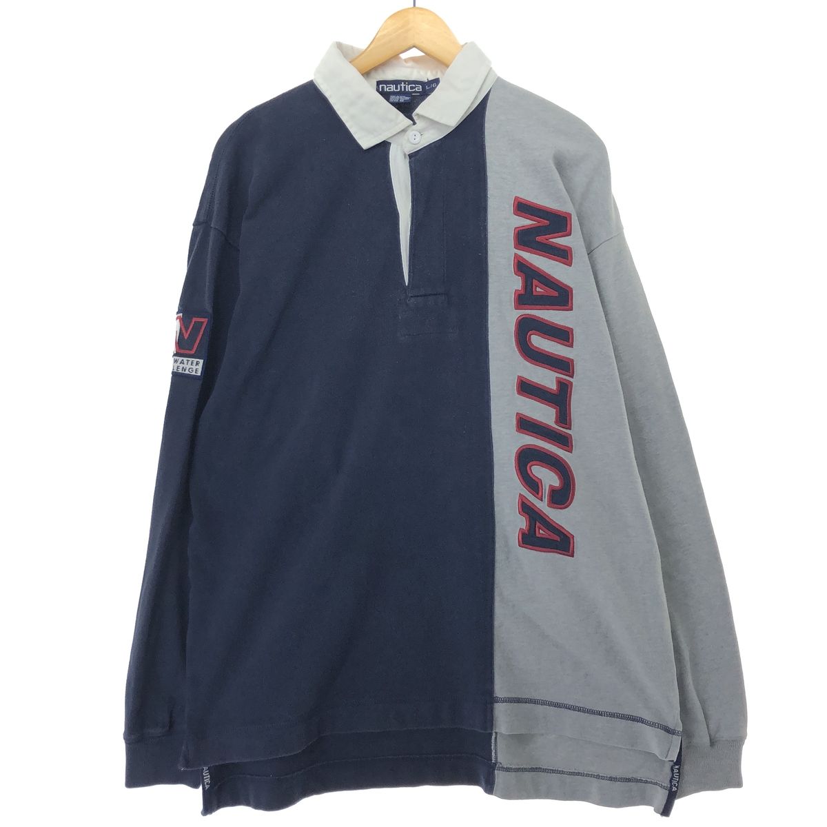 古着 90年代 ノーティカ NAUTICA 長袖 ラガーシャツ メンズL 長袖 ヴィンテージ/eaa456308
