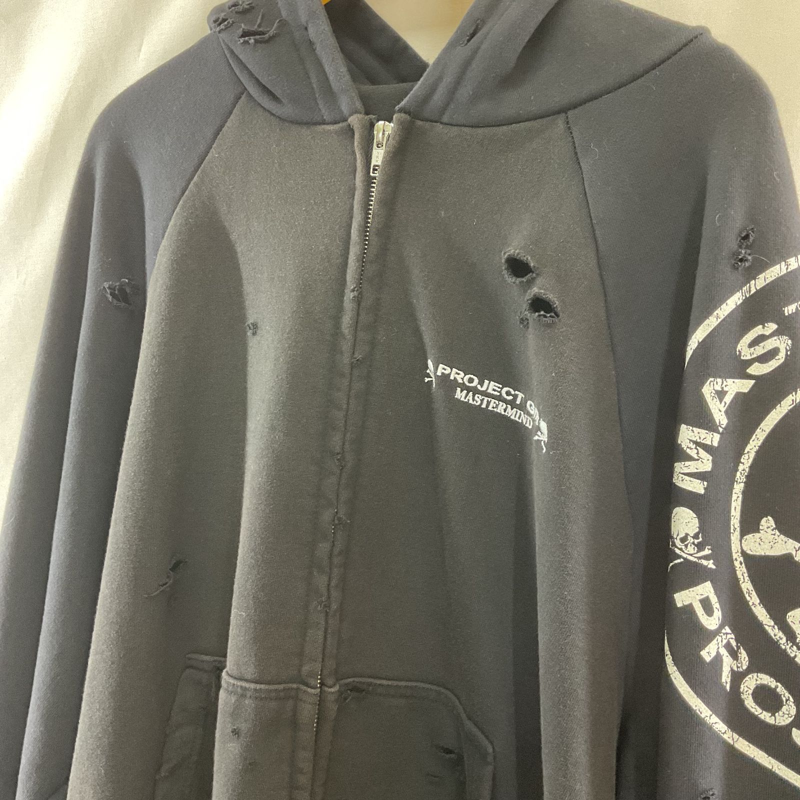 PROJECT G/R mastermind ブラック フルジップフーディ 🆕 PROJECT G/R × MASTERMIND ZYGON ZIP-UP HOODIE size 3