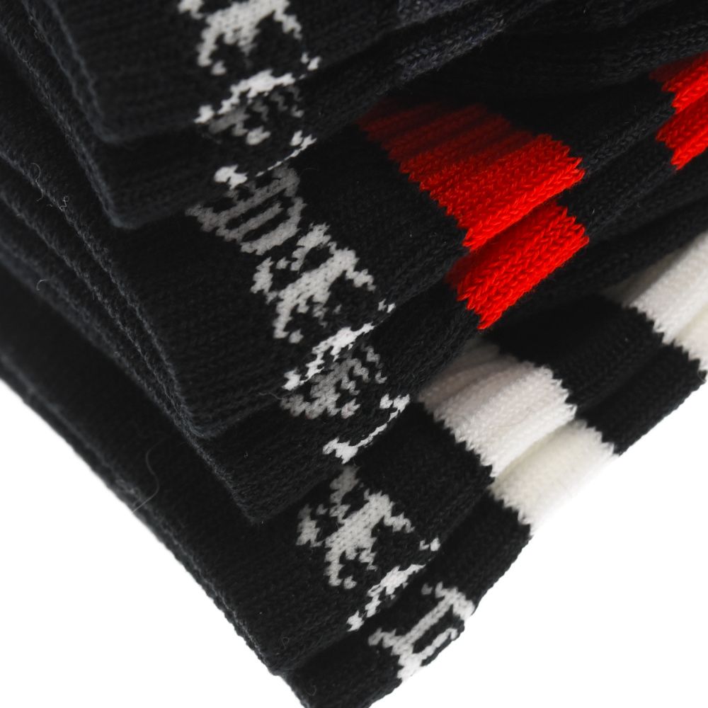 CHROME HEARTS (クロムハーツ) SOCKS CH STRIPES 3PK ストライプ柄靴下