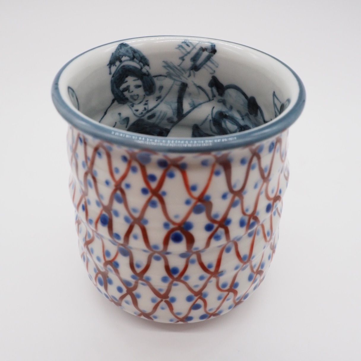 陶器 京焼 清水焼 六齋窯 村田幸之介 小鉢 4個 山水画 七宝紋