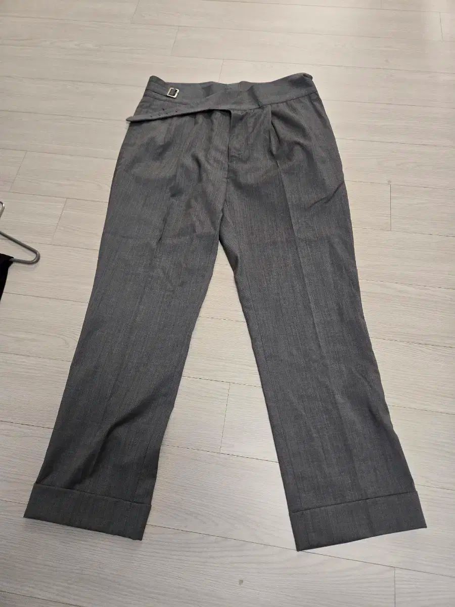 paulo oliveira 파울로 올리베이라 グレー ピンタック スラックス ズボン