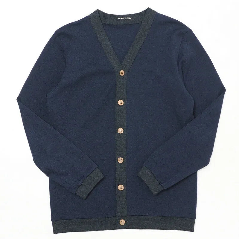 23AW フランクリーダー オーガニックマウンテンウール　カーディガン　M 23AW フランクリーダー オーガニックマウンテンウール カーディガン M