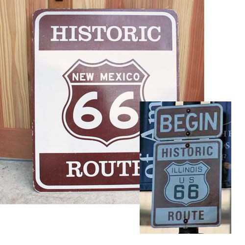 アメリカの道路標識 「HISTORIC ROUTE66 NEW MEXICO」 ヒストリック