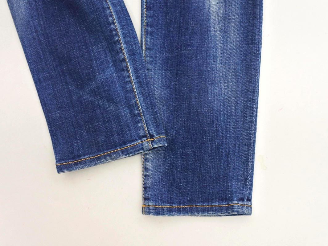 Dsquared2 ディースクエアード S75LB0160 ペイント リメイク加工 ボタンフライ スキニー デニムパンツ size36 青 ◎レディース