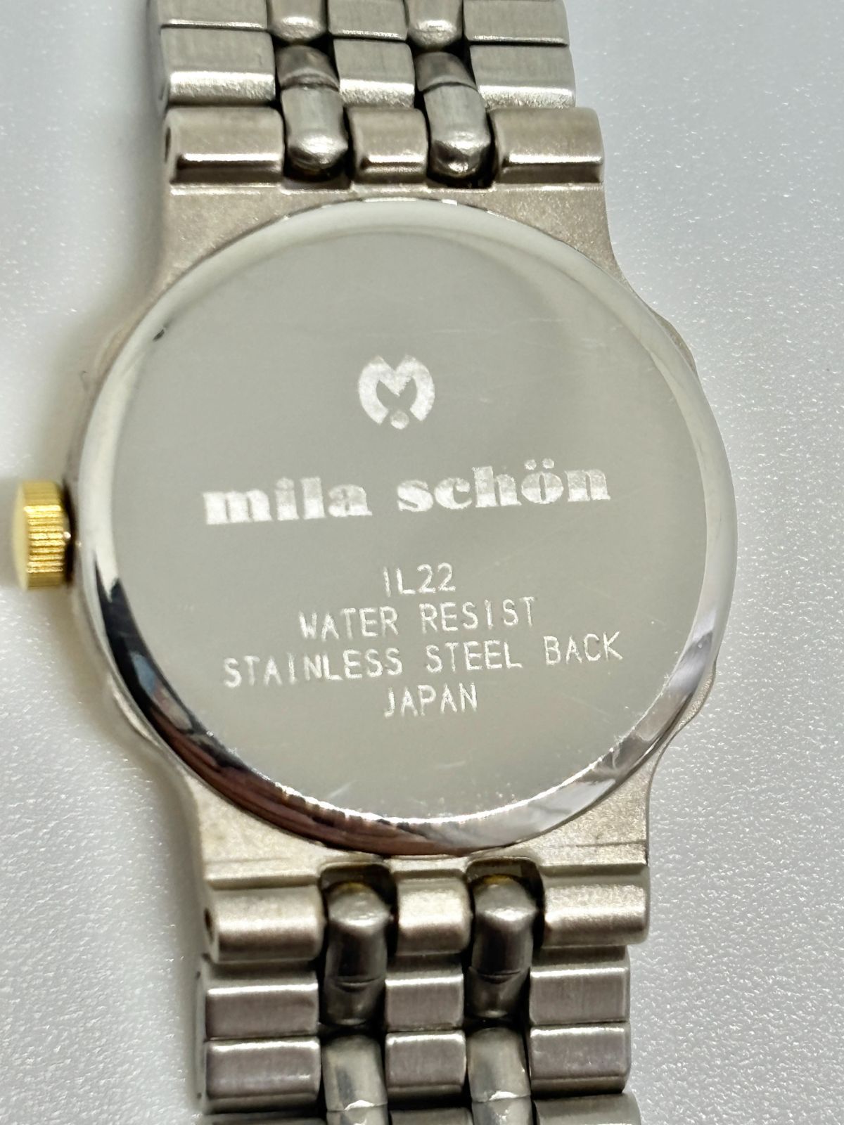 【W175-9】動作品 電池交換済 milla schon ミラショーン 腕時計 3220-L11213 ゴールドカラー レディース【送料全国一律185円】