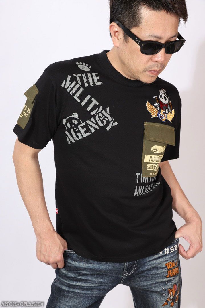 パンディエスタ 5TH AIR FORCE ツイル切替 Tee 585850 PANDIESTA 半袖T