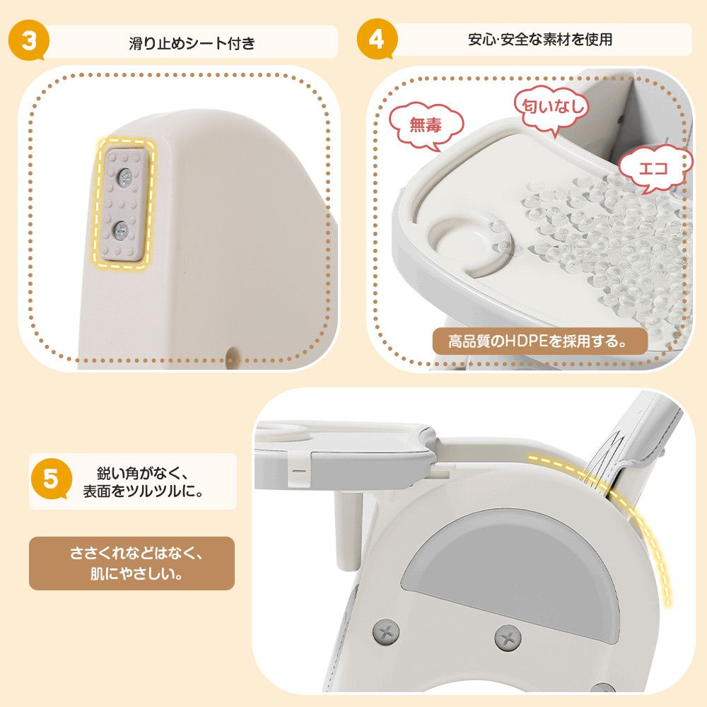 多機能ベビーチェア 5Waysキッズチェア 安全ベルト食事用 赤ちゃん