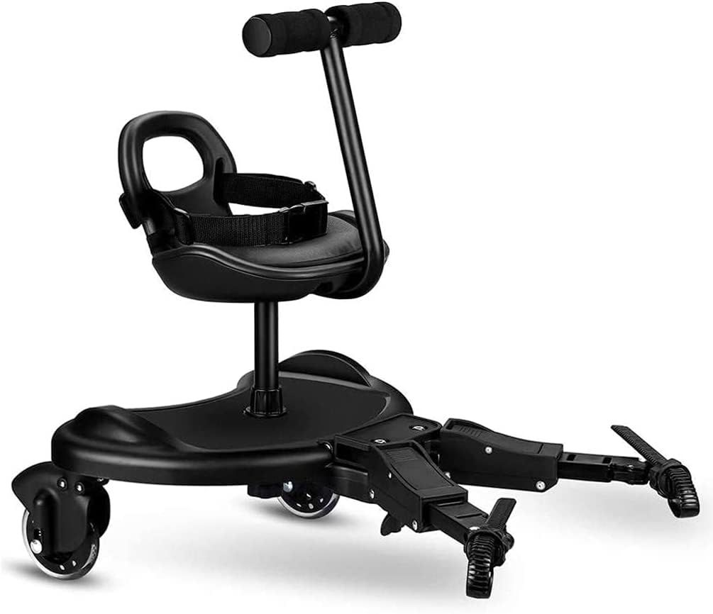 timiland ベビーカーステップ ふたり乗りボード 取り外し可 耐荷重25kg 子供用 二人乗り 補助ペダル 立ち板 座席 ベビーカーパーツ アダプター 取り外し可能 2〜6歳の子供に適用 【日本語取扱説