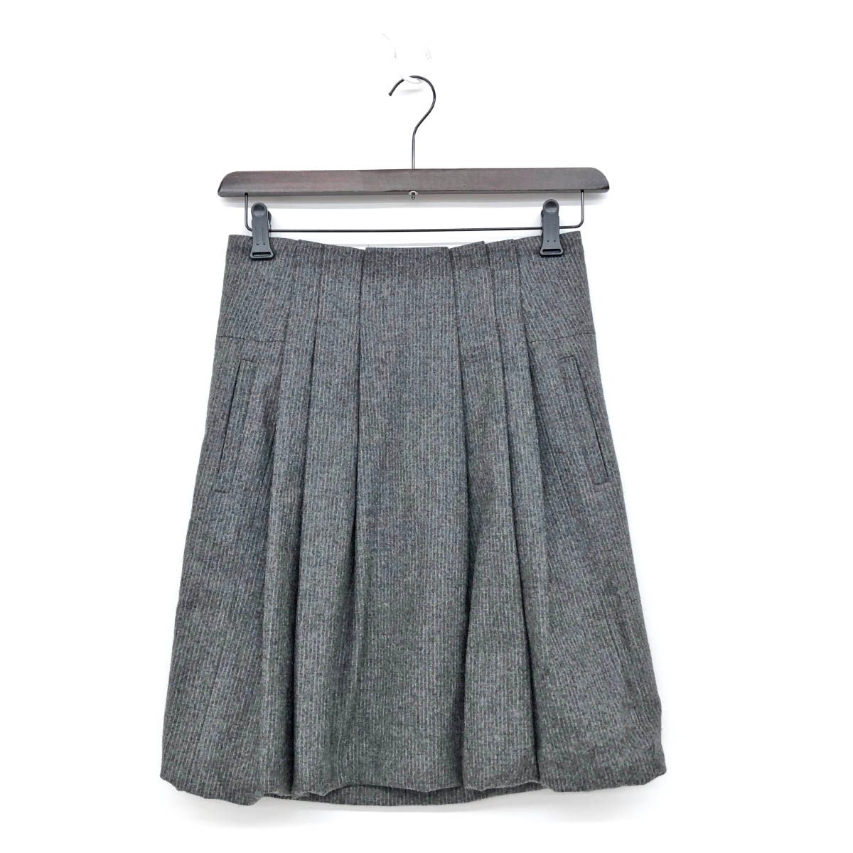 良好 BRUNELLO CUCINELLI ブルネロクチネリ スカート サイズI38 グレー