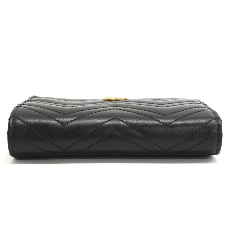 |グッチ|ダブルG|ウォレット|二つ折り財布|781583|シェブロン|キルティング|レザー|ブラック|GUCCI