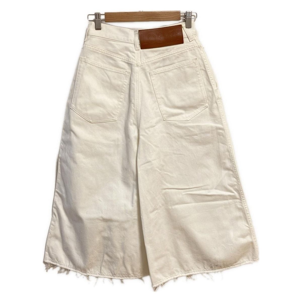 LOEWE ロエベ パンツ サイズ32 XS レディース - 白 クロップド 半端丈