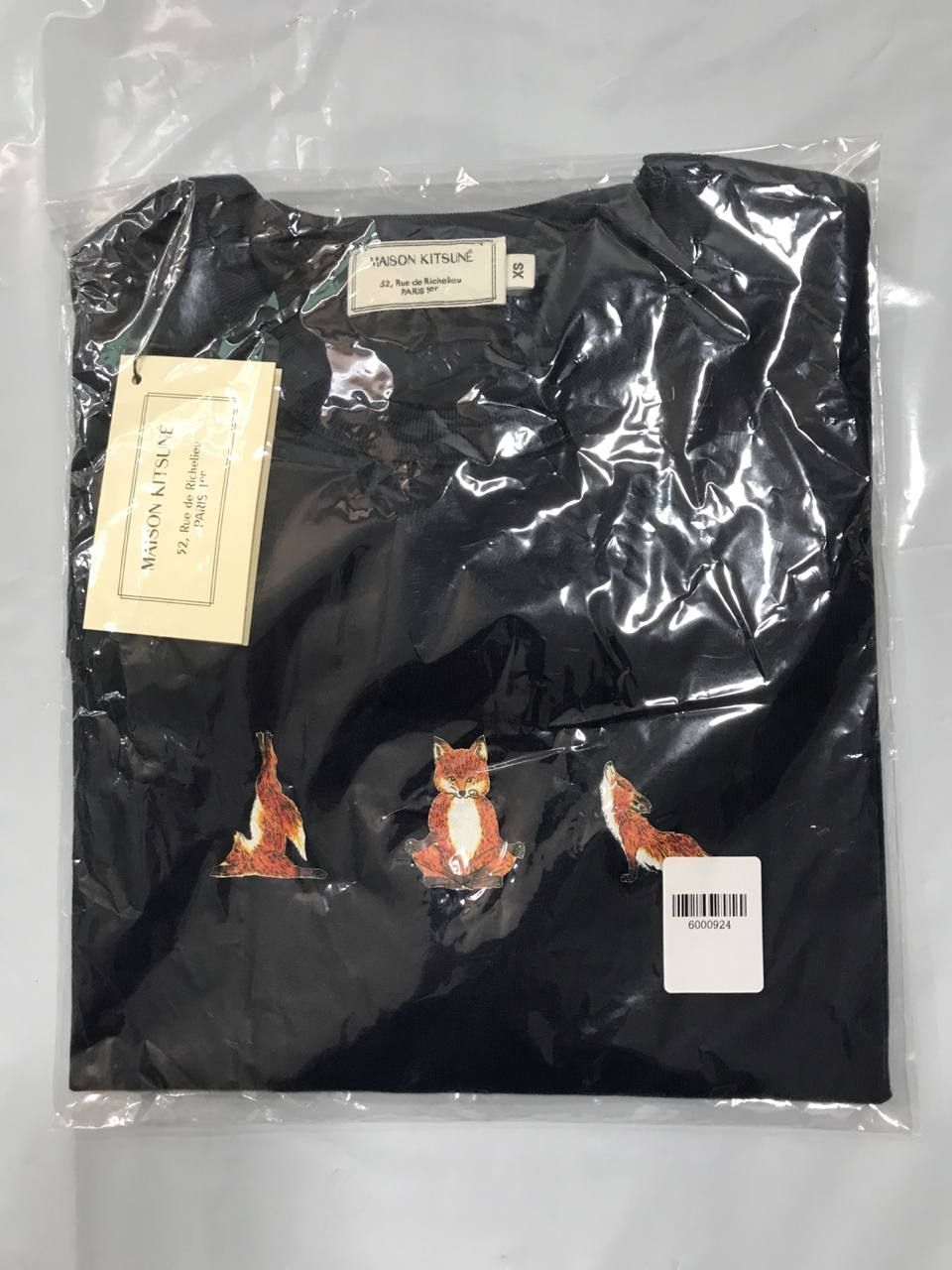 メゾンキツネ MAISON KITSUNE Yoga Fox ヨガ フォックス プリント Tシャツ カットソー 半袖