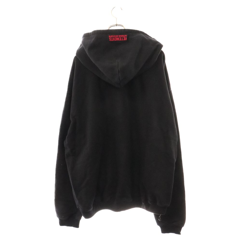 VETEMENTS (ヴェトモン) 17AW RAMMSTEIN Hoodie ラムシュタイン プリントプルオーバーパーカー フーディー ブラック  MAH18TR29 - メルカリ