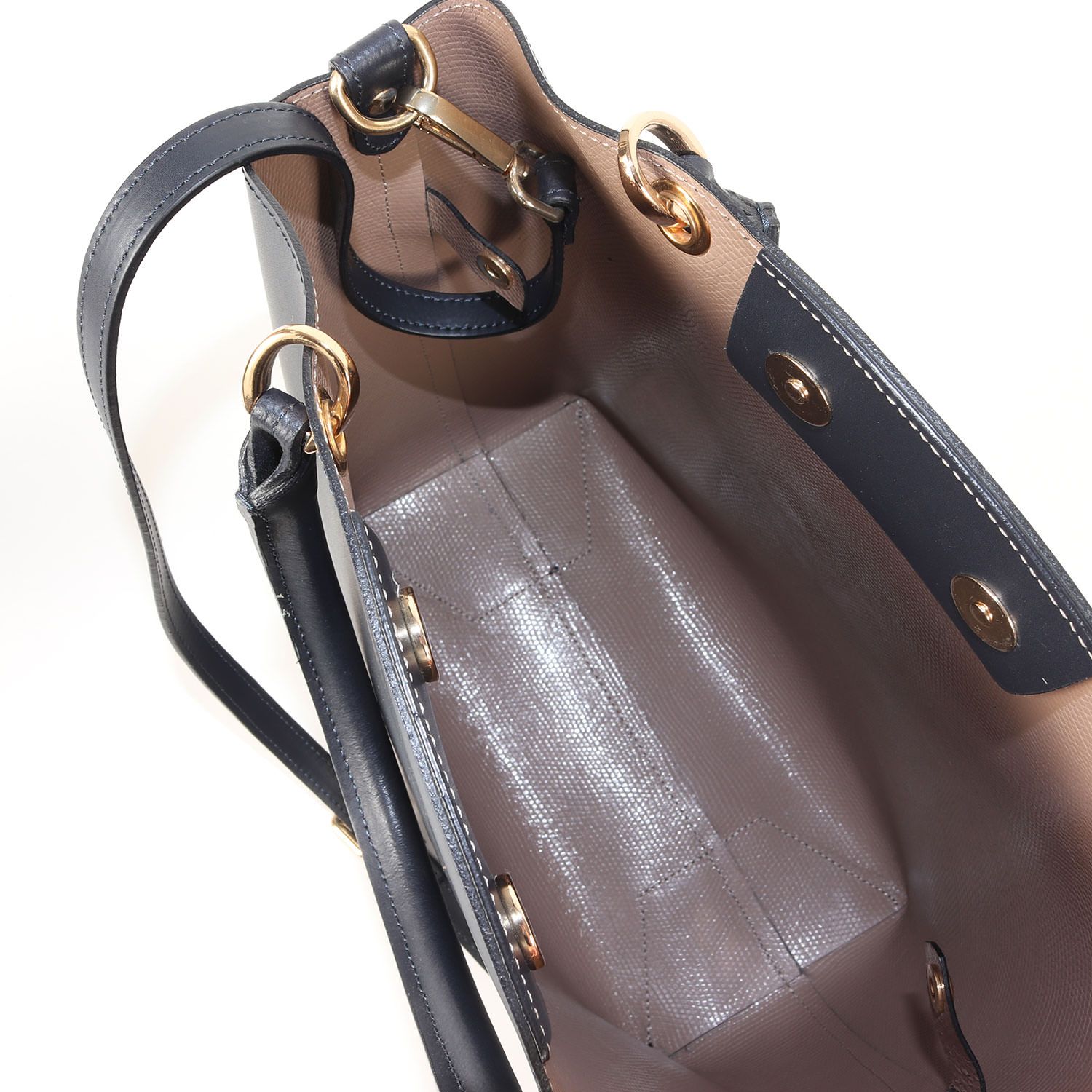 GIANNI NOTARO ジャノニ ノターロ バッグ ネイビー 紺 レザー トートバッグ ショルダーバッグ 2WAY 肩掛け 斜め掛け ポーチ付き 本革 イタリア製 ブランド カバン レディース DECORATOM_COM_BR