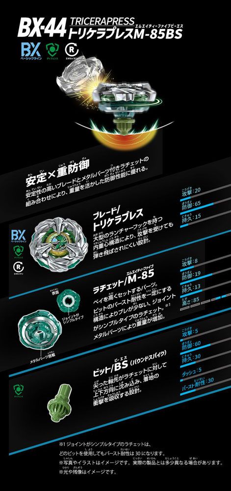 ベイブレード まとめ売り 新品】ベイブレードX BEYBLADE X BX-44 トリケラプレスM-85BS