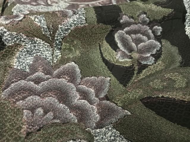 平和屋着物●上質な小紋　更紗花文　黒地　正絹　逸品　AABA4526np 平和屋着物○上質な小紋 更紗花文 黒地 正絹 逸品 AABA4526np - メルカリ