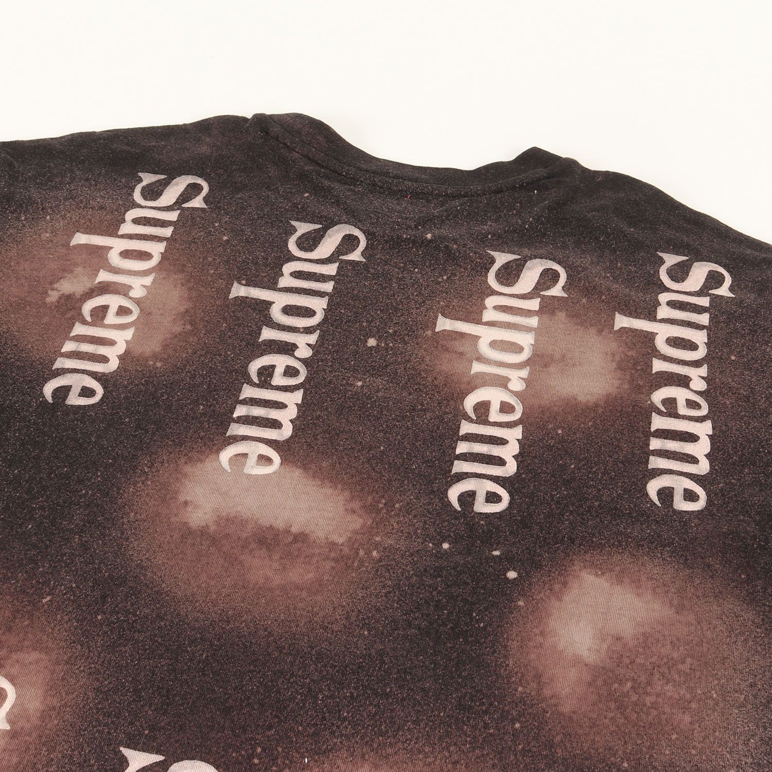 Supreme シュプリーム Tシャツ サイズ:S / 20SS ブリーチ加工 ブランドロゴ クルーネック Tシャツ (Nueva York S/S Top) / ブラック 黒 / トップス カットソー 半袖【メンズ】【中古】【美品】【K4453】 美品】Supreme シュプリーム Tシャツ サイズ:S / 20SS ブリーチ加工