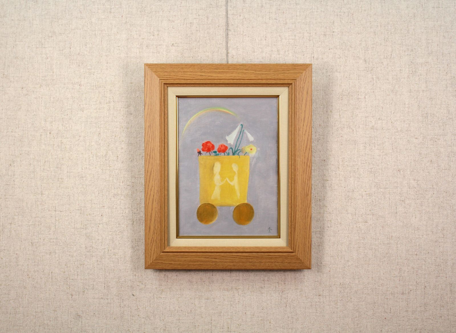 杢田たけを『花車の対話』油彩画【真作保証】 絵画 杢田たけを『花車の対話』油彩画【真作保証】 絵画 - メルカリ