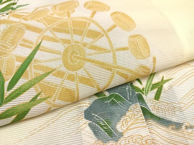 平和屋着物＊夏物 訪問着 絽 笹籬文 暈し染め 洗える着物