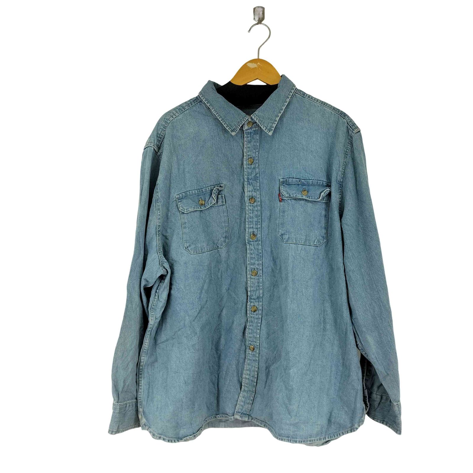 AKM エイケイエム L/S WESTERN SHIRT BLUE HARD USED デニムウエスタン
