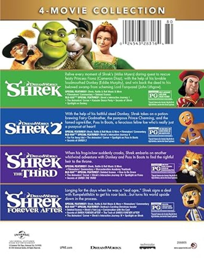 シュレック 映画4本セット 英語音声 アニメ 洋画 並行輸入品 DVD ブルーレイ  DVDのみ DVDのみP_2