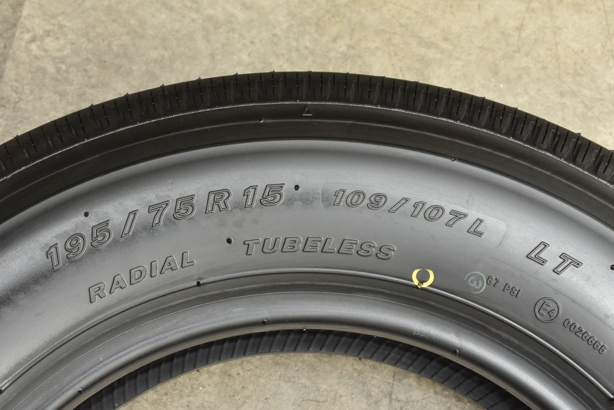 E542　195/75R15 LT　ブリヂストン　6本　2024年製　バリ溝 2024年製 イボ付 超バリ溝】トーヨー TOYO Hyparadial M130 195