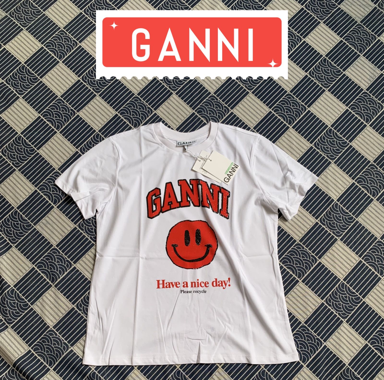 GANNI夏の半袖Tシャツ  Have a nice day!