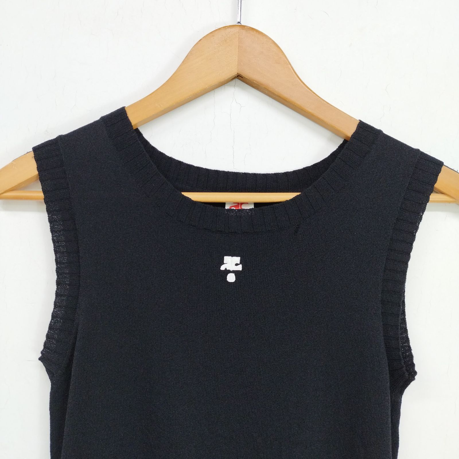 Courrèges クレージュ ワンポイントロゴ レーヨン ナイロン