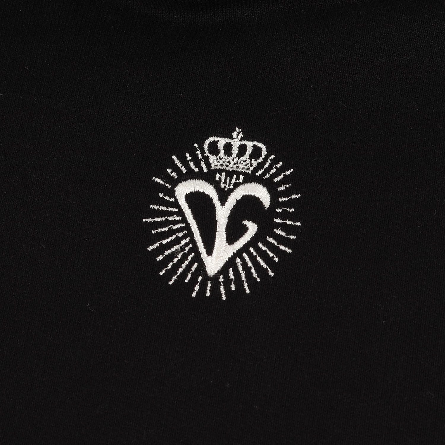 Dolce & Gabbana 黒パーカー ハート刺繍 レディース